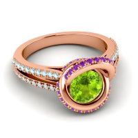Ornate Halo Pave Bhramana Ring