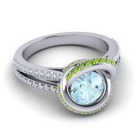 Ornate Halo Pave Bhramana Ring