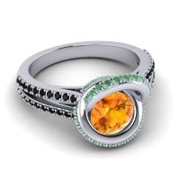 Ornate Halo Pave Bhramana Ring
