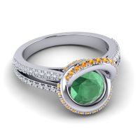 Ornate Halo Pave Bhramana Ring