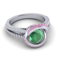 Ornate Halo Pave Bhramana Ring