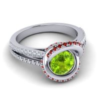 Ornate Halo Pave Bhramana Ring