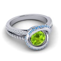 Ornate Halo Pave Bhramana Ring