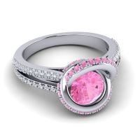 Ornate Halo Pave Bhramana Ring