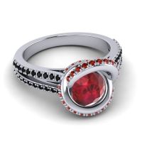 Ornate Halo Pave Bhramana Ring