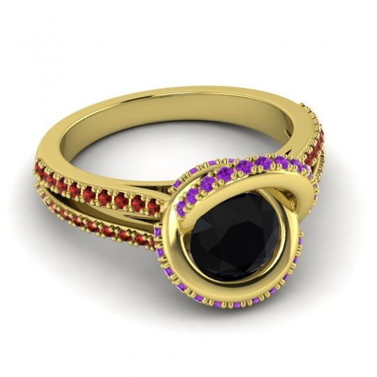 Ornate Halo Pave Bhramana Ring