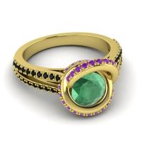 Ornate Halo Pave Bhramana Ring