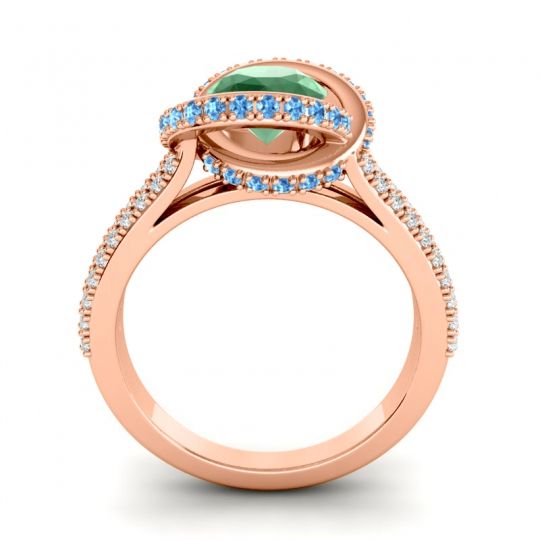 Ornate Halo Pave Bhramana Ring