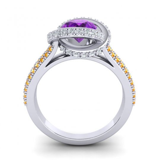 Ornate Halo Pave Bhramana Ring