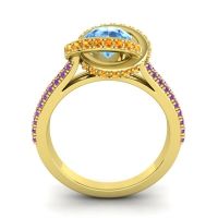 Ornate Halo Pave Bhramana Ring