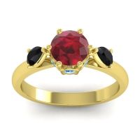 Three Stone Atta Ring
