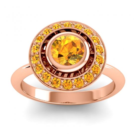 Bezel Halo Aloka Ring