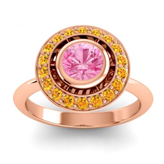 Bezel Halo Aloka Ring