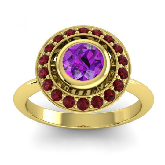 Bezel Halo Aloka Ring