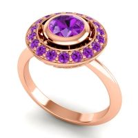 Bezel Halo Aloka Ring