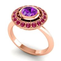 Bezel Halo Aloka Ring