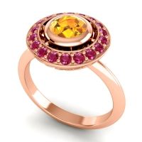 Bezel Halo Aloka Ring