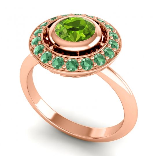 Bezel Halo Aloka Ring