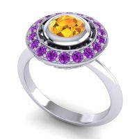 Bezel Halo Aloka Ring
