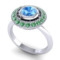 Bezel Halo Aloka Ring