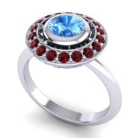Bezel Halo Aloka Ring