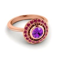 Bezel Halo Aloka Ring