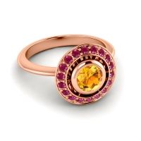 Bezel Halo Aloka Ring