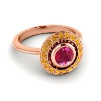 Bezel Halo Aloka Ring
