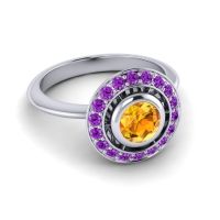 Bezel Halo Aloka Ring