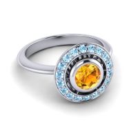 Bezel Halo Aloka Ring