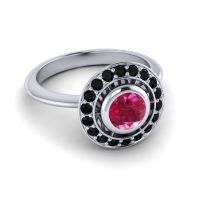 Bezel Halo Aloka Ring