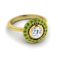 Bezel Halo Aloka Ring