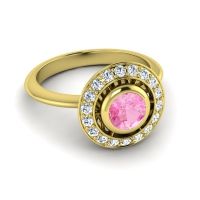 Bezel Halo Aloka Ring