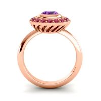 Bezel Halo Aloka Ring