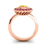 Bezel Halo Aloka Ring