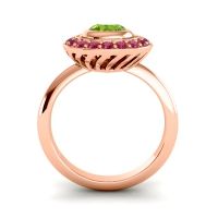 Bezel Halo Aloka Ring