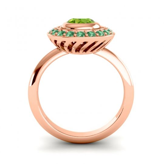 Bezel Halo Aloka Ring