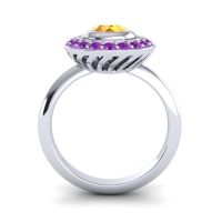 Bezel Halo Aloka Ring