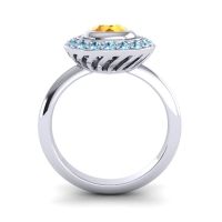 Bezel Halo Aloka Ring