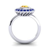 Bezel Halo Aloka Ring