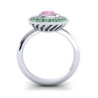 Bezel Halo Aloka Ring