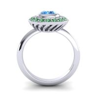 Bezel Halo Aloka Ring