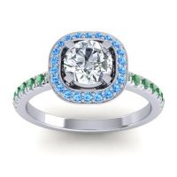 Cushion Halo Masura Ring