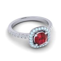 Cushion Halo Masura Ring