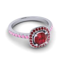 Cushion Halo Masura Ring