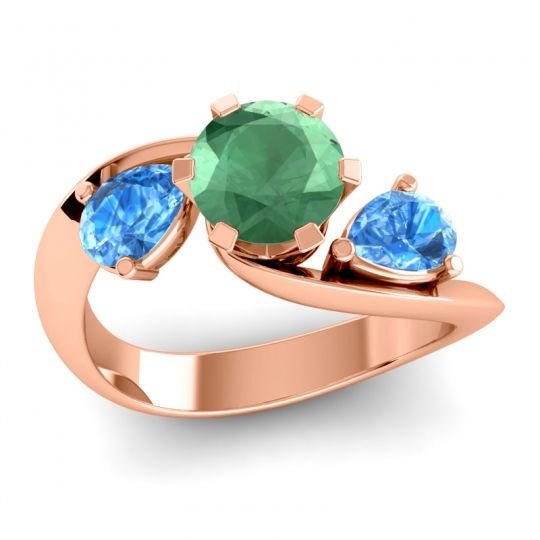 Three Stone Bypass Bhramati Ring