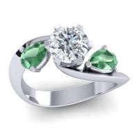 Three Stone Bypass Bhramati Ring