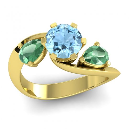 Three Stone Bypass Bhramati Ring