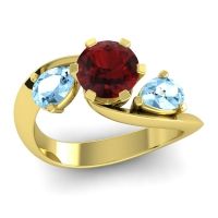 Three Stone Bypass Bhramati Ring