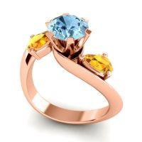 Three Stone Bypass Bhramati Ring